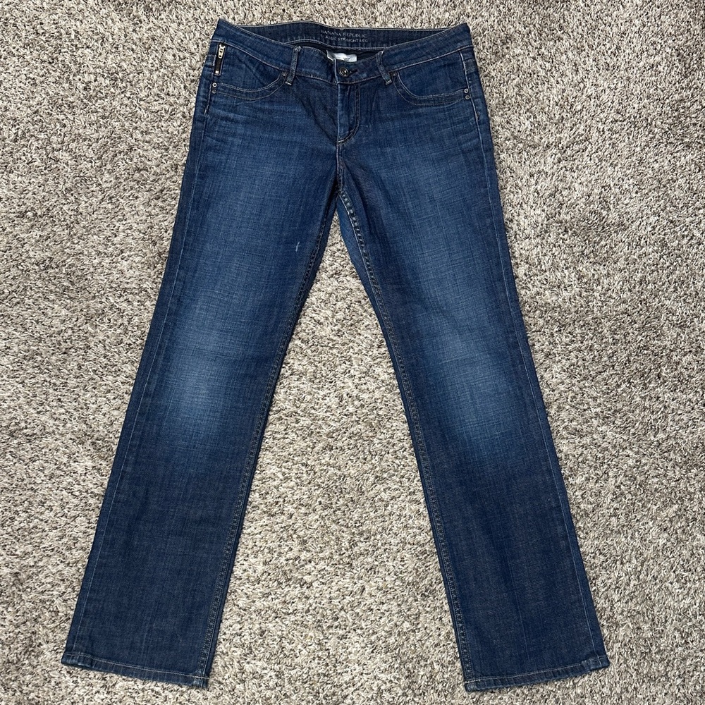 Banana Republic Dark Blue Straight Leg Jeans